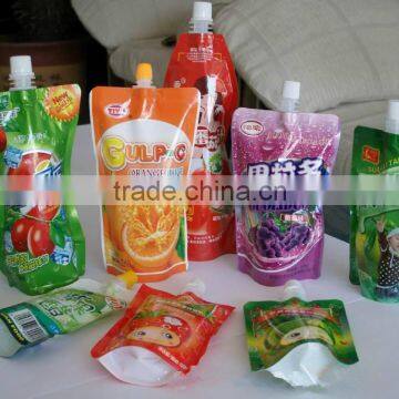 100% virgin LDPE laminated plastic spout pouch for beverage