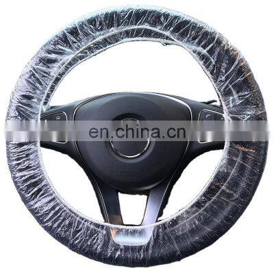 Clear Plastic Disposable Protective Steering Wheel Elastic Covers