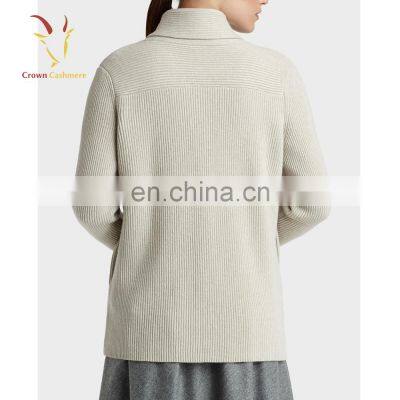 100% Pure Cashmere Sweater Women Long Sleeve Knitwear Cardigan photo-2