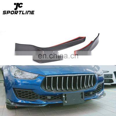 Carbon Fiber Front Winglet Splitter for Maserati Ghibli Base Sedan 4-Door 2018 2019