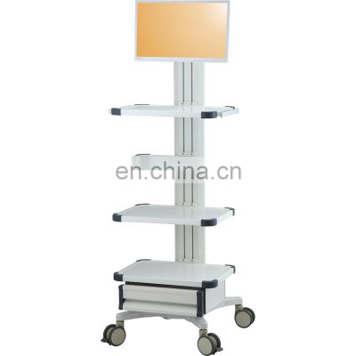 Urinary Medical Trolley 4 Layers Aluminum Endoscopic Cart Instrument Trolley for Hospital