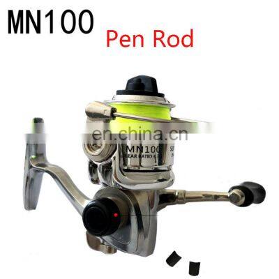 In Stock Light Weight And Portable Mini 100 Pen Rod Reel With Line Low Prices Spin Fishing Reel photo-4