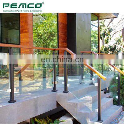 New Design Exterior Black Terrace  Baluster Balustrade Ss Inox Modern Deck Railing