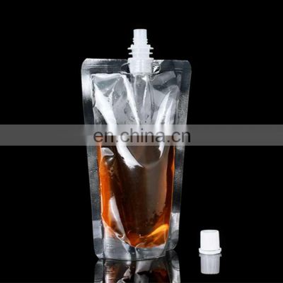 Wholesale Custom Logo Printed Beverage Bag/Milk Bag/Spout Pouch Liquid Stand Up Spout Pouch