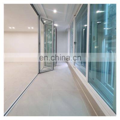 Cheap pvc aluminum glass bifold passive window door