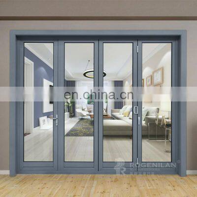 ROGENILAN 75 series high end double glazed aluminum folding door comply with Australian Standard