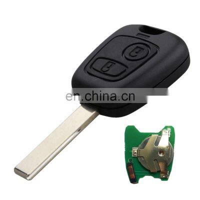 2 Buttons 433 Mhz ID46 Chip Remote Smart Car Key Cover Fob For Peugeot 207 307  408Citroen