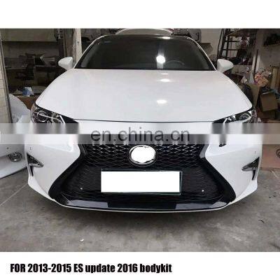 Car Body Kit full Grill Kit For ES 2013 2014 Upgrade to 2015 2016 2017 ES250 ES350 bodykit with head lamp