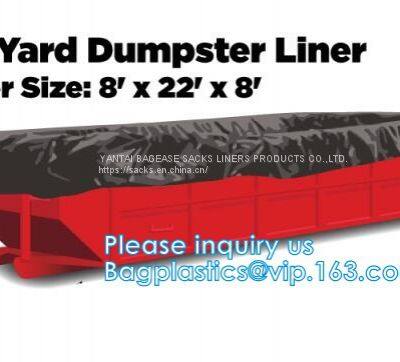 Waterproof PE Plastic Drawstring Dumpster Container Liners for waste disposal,Drawstring Dumpster Container Liners also