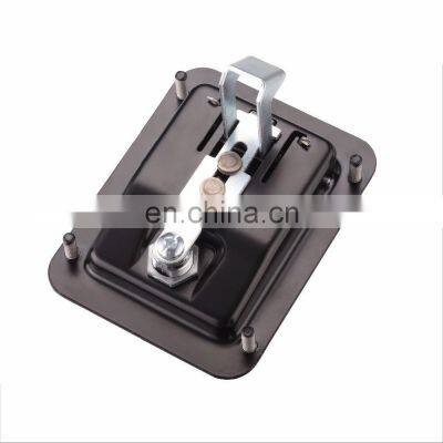 Factory Price MS858D Stainless Steel or Black Steel Industrial Cabinet Hardware Truck Toolbox Cabinet Door Panel Paddle Locks photo-3