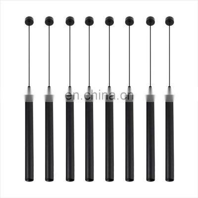 White Black Golden Adjustable Home Kitchen Dining Room Lighting Nordic LED Hanging Long Tube Pendant Lights photo-2
