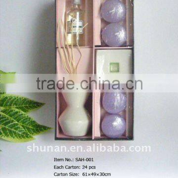 Aroma Candle Essential Oil Reed Diffuser & Incense Stick Gift Set