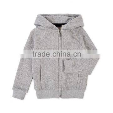 Childrens/Kids Boy's 2-6 Years Grey Marl Zebra Hoodie
