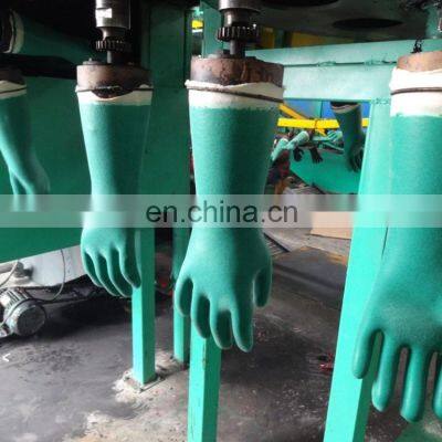 Winter Cotton Jersey Lined Black PVC Sandy Rubber Glove Oil and Gas Work Glove photo-4
