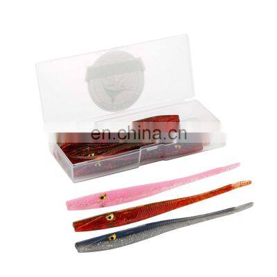 JOHNCOO 125mm 3.8g 10pcs Per Box PVC Material Lerrue Pike Bass Silicone Soft Lure Fishing Lures