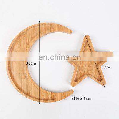 Wholesale Best Selling Kitchen Multifunction Eco Friendly Natural Sushi Ccoffee Star Creative Bamboo Serving Tray photo-2