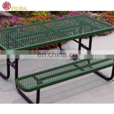 Comfortable Expanded Metal Garden Bench and Chair photo-4