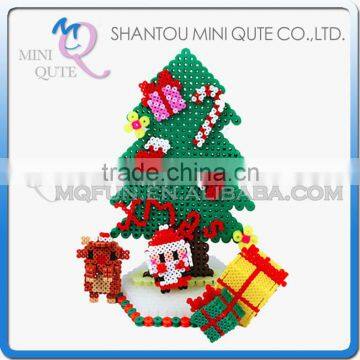 Mini Qute Kawaii DIY plastic Ironing Hama Perler Beans 3D Jigsaw christmas trees building blocks educational toy (Accept OEM)