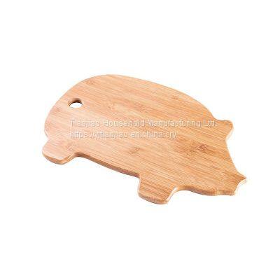 Pig Shape Small Bamboo Cutting Board Kitchen Fruit Bread Meat Vegetable Mini Chopping Boards photo-2