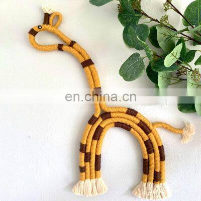 Hot Sale Macrame The Giraffe Bow Wall Decor, Boho Nursery Baby Room Best Price Vietnam Supplier