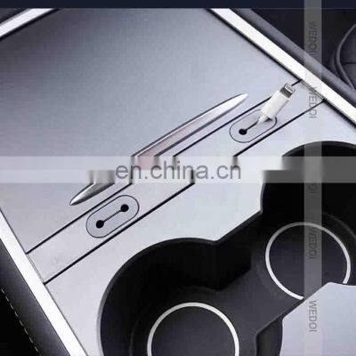 New For 2021 Tesla Model 3 Y Central Control Storage Data Line Simple Hot Sales Interior Decoration Accessories photo-2