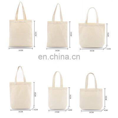 100 Bag Logo Print Heavy Duty Sublimation Cotton Fabric Grocery Packaging Black Blank Cotton Tote Bag photo-2