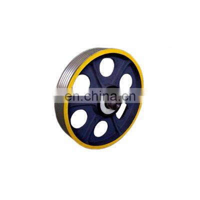 Most effective wire rope drive pulley wheel elevator traction sheave