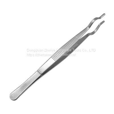 Stainless Steel Tweezers Chemical Experiment Equipment Thickened Tube Tweezers Round Head Crucible Pliers High-Temp Resistant Teaching Instruments photo-2