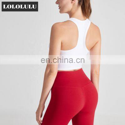 Embossing Print Sports Bra Top Sexy Y Back Women Sports Vest Running Shockproof Yoga Vest