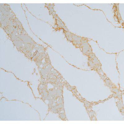 Code：F002，Calacatta Artificial Stone Quartz Slab Kitchen Countertops photo-2