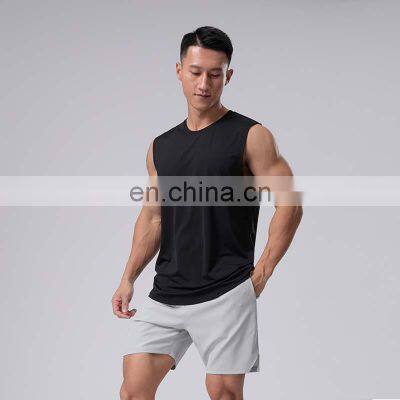 New Fashion Solid Sleeveless Sports Tank Top Custom Men's Basketball Running Training Fitness Gym Vests Shirt photo-5
