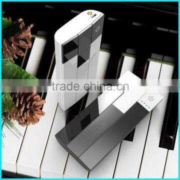 Piano style 15000mah power bank with led mobile portable charger