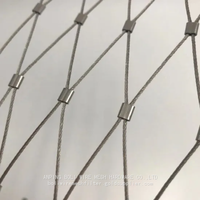 304 316L High Strength Decorative Hand-Woven Stainless Steel Cable Mesh