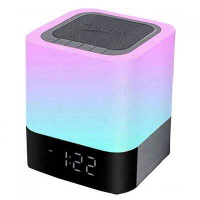 Wholesale Dimmable Multi-Color Changing Touch Sensor Bedside Lamp MP3 Player Wireless Night Lights Alarm Clock wireless Speaker