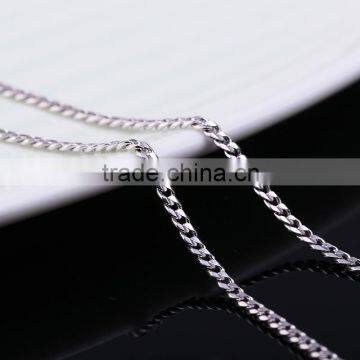Hot New Products for 2015 Latest Design Rhodium Plated Curb Chain Necklaces Jewellery photo-3