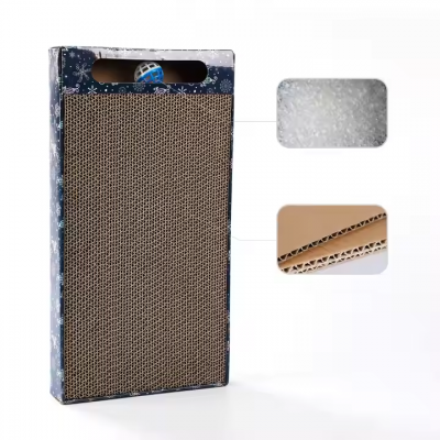 Meow Love Fun Cat Corrugated Cardboard With Ball Toy Cat Scraper Can Be Customized With Patterns That Do Not Drop Scraps Comfortably photo-4