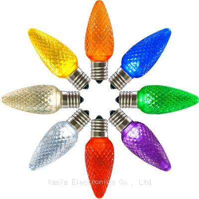 C9 LED E17 Weihnachtsglühbirnen von hoher Qualit?t, st?rker und langlebig. Minleon C9 facettierte Ersatzglühbirnen für Weihnachten