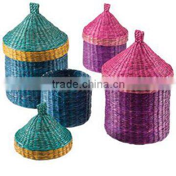 High quality best selling eco-friendly Set of 2 seagrass baskets from Vietnam