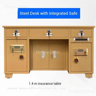 China Manufacturer Modern Office Safe Desk With Dual Authentication – Password + Fingerprint + Emergency Key, Grey/White/Bronze Options photo-2