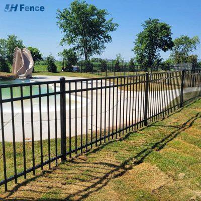 Tubular Metal Ornamental Spear Top Fencing Metal Garden Steel Fence