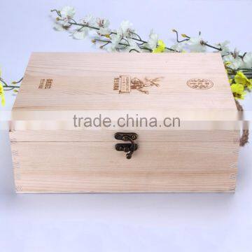 factory directly sale double side printing promotional wine box wood