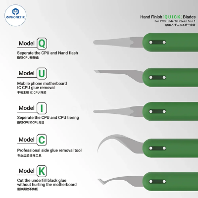 2UUL DA22 CPU BGA Chip Separation Tool With 5 Interchangeable Blades photo-2