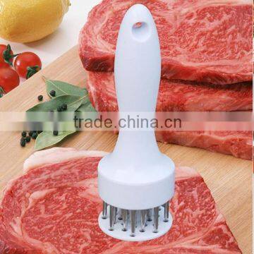 Stock for fast delivery Stainless Steel 21 Needles Tender Meat Tenderizer Prongs Kitchen Tool (white)