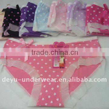 0.52USD 100% Modal & Lace Colorful Yough Sexy Ladies Panties(sy303)