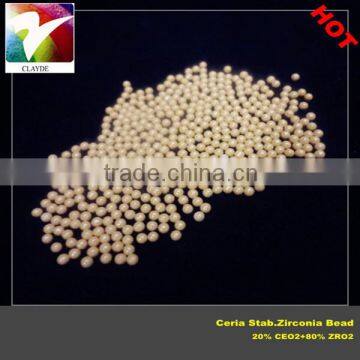 Hot selling 80% ZrO2 high density 6.2g/cm3 ceria zirconia bead