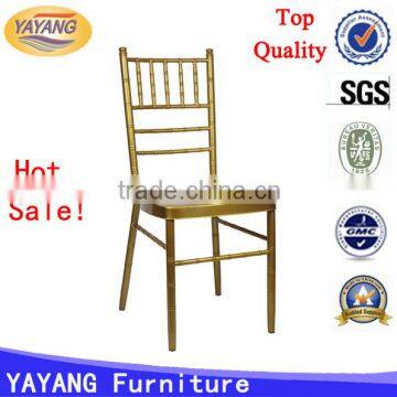 Foshan stacking gold steel wedding and event dining chairs for sale                        
                                                Quality Choice