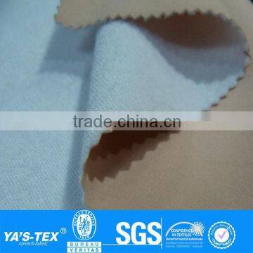 3 layers terry pile knitting laminated breathable polyester spandex stretch fabric for sportswear jacket