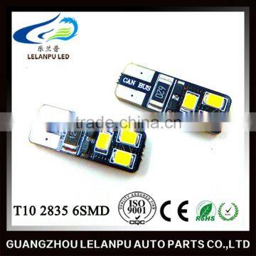 12V T10 canbus auto led lamp T10 canbus 2835 6SMD LED light bulbs car light