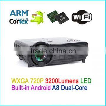 Built in Android 3200lumens LCD LED low price mini projector/bluetooth mini projector for iphone4