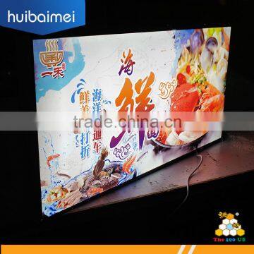 single side indoor frameless led display light box